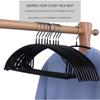 Clothes Hanger Rubber Coated Contour Metal No Bumps Hanger, Suit Hanger,Coat Jacket Hangers,Sweater Hanger (Pack of 50)