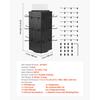 SucceBuy Rotating Pegboard Display Stand 7.4 X 7.4 X 17 In 4-Sided Spinning Peg Board Display with 24 Hooks for Grocery Retail