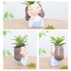 2×Head-Planter Silicone Mold Face Flower Pot Concrete Mold Face Statue Planter Mold Face Flower Vase Epoxy Casting Mold