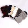 Puños de botas con canalé peludo para mujer, calentadores de piernas, moda de otoño e invierno