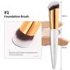 Docolor 2Pcs Makeup Brush Foundation Brush & Concealer Brush Synthetic Hair Liquid Foundation Cream Cosmetic Blending Brushes Face Contour Beauty Tool