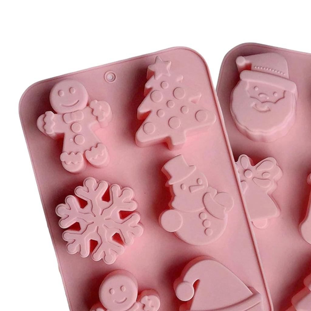 2PCS Silicone Baking Mould Reusable Ice Silicone Moulds 6-Cavity Mousse Cake Baking Molds for Making Soap/Cookie