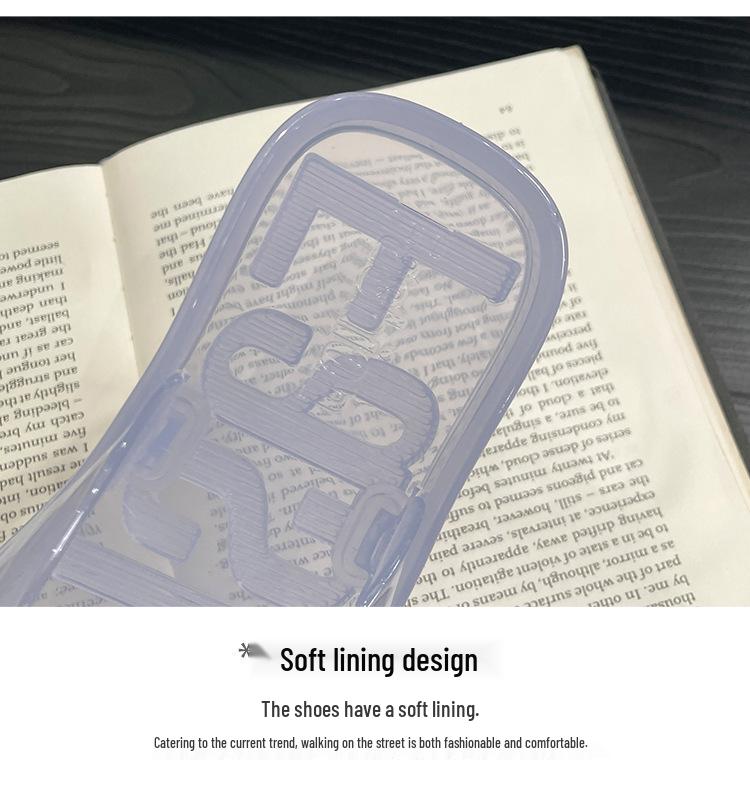 Korean Style Transparent Jelly Flip-Flops for Women - Summer Crystal Beach Slippers