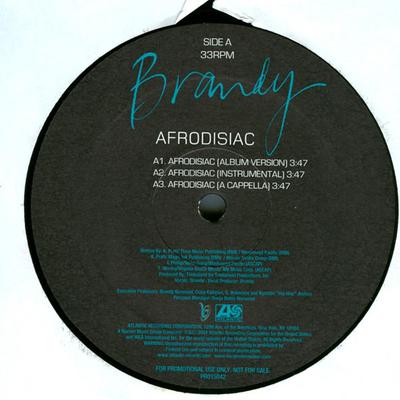 Płyta 12-calowa BRANDY - Afrodisiac 7567933640 Atlantic 2004 US Dance & Electronica Używana