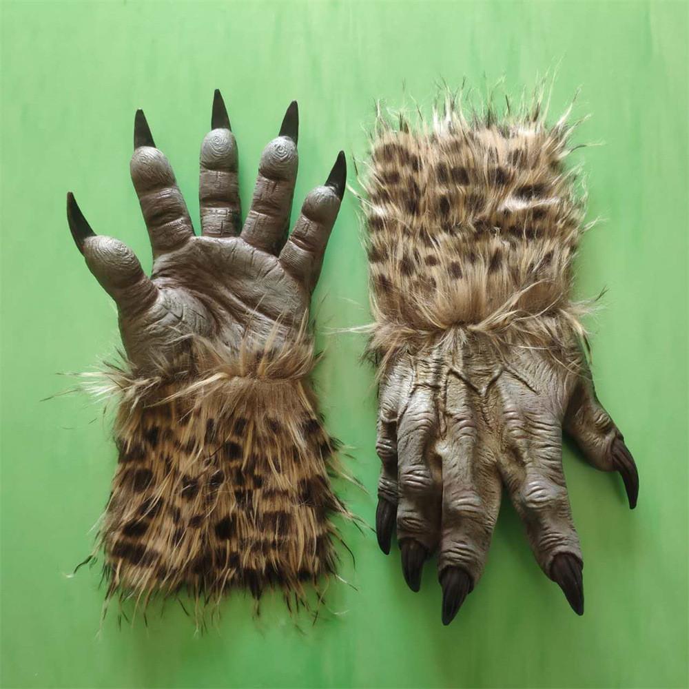 Plüsch Wolfsklaue Latexhandschuhe Für Horrorparty-Kostüme Und Geisterhaus-Dekorationen