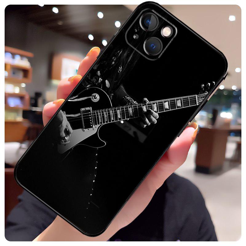 Guitar Music Art Case For iPhone 16 13 14 11 12 15 Pro Max X XR XS Max Plus 14 Plus Back Cover
