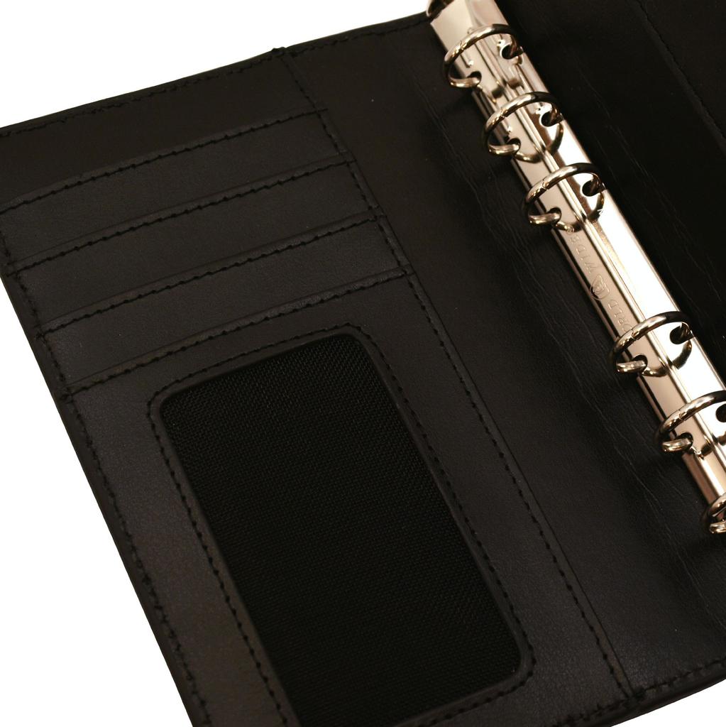 Original Ringdurchmesser 15mm Systemnotizbuch 61200 Taschenformat Ordner, [schwarz]