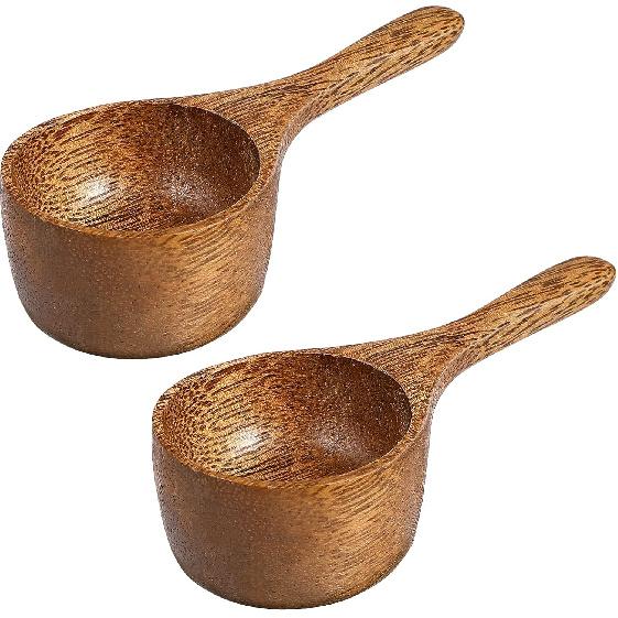 Yardwe 2 шт. Деревянная мерная ложка, Мини-ложка для кофе из акации, Деревянная мерная ложка для кофейных зерен или чая