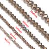 1 Strand 3/4/6/8/10mm Faceted Crystal Beads Brown Glass Loose Spacer Beads For Jewelry Making DIY Necklace Bracelets Accessories