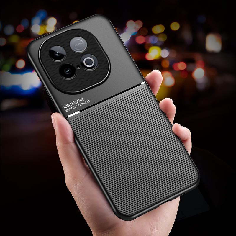 For VIVO IQOO Z10 Turbo Z10 Turbo Pro Textured Magnetic Four-corner Full Coverage Shockproof and Drop-resistant Phone Case