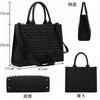 HurBer Studded Tote Bag for Men and Large A6 Canvas Spiky Crossbody and Shoulder Popular for School and Work Women, 2-Way, Capacity, Lightweight,