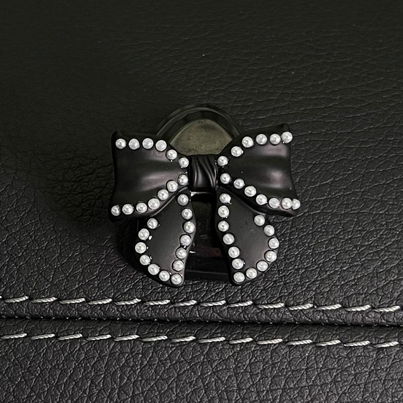 Car Style Bow Cartoon Rhinestone Mini Auto Hooks Seat Back Holder For Keys Hangers Home Office Hooks Storage Style Accessories