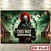 2D Flat Printing Halloween Horror Clown Backdrop for Haunted House Parties