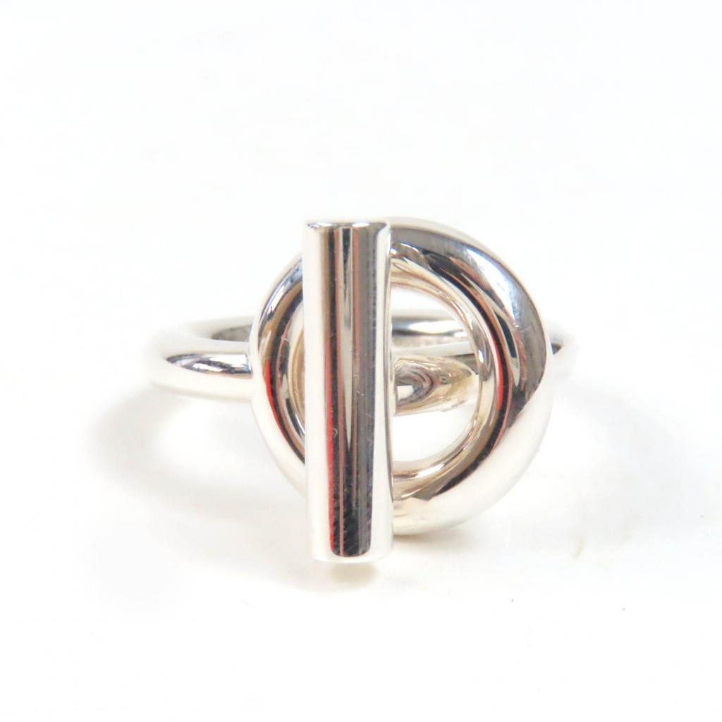Excellent HERMES Ring Echapp MM Silver AG925 Women Used