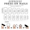 Valentine Press on Nail Square Fake Nail Glossy Design False Nail Full Cover Artificial Acrylic Nail 24pcs 12Sizes
