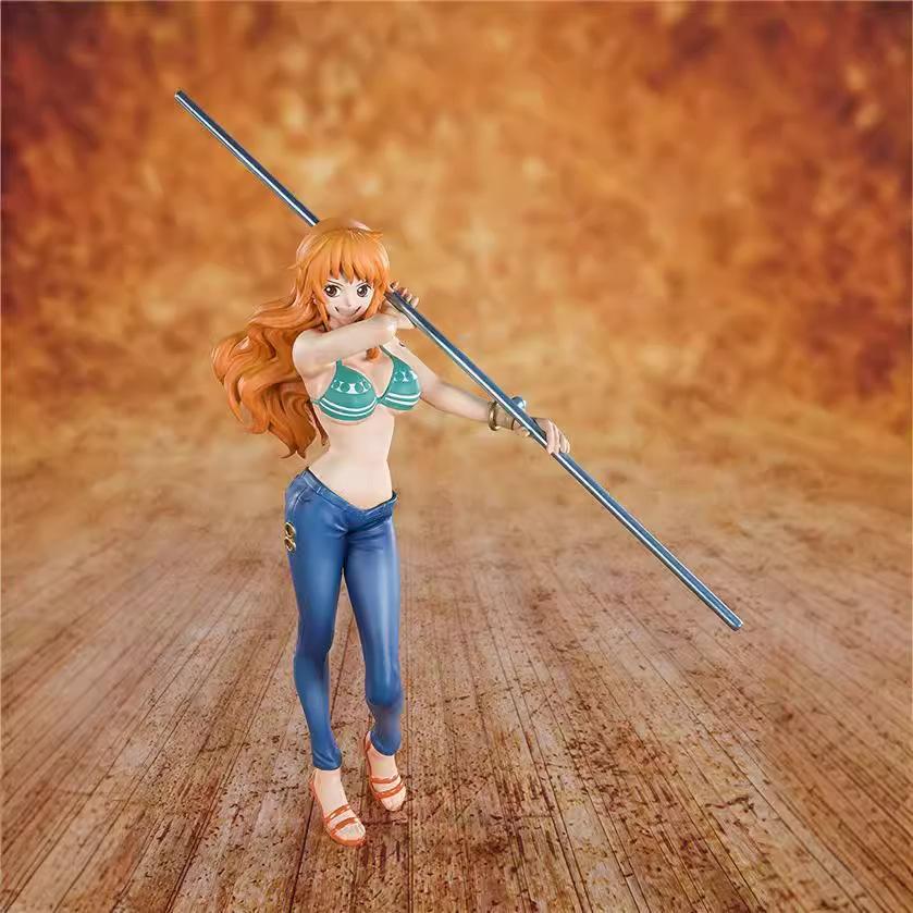 Anime One Piece The 20th Anniversary Nami Sexy Girl Collection Figure Action Model Toys Desktop Decoration Christmas Gifts