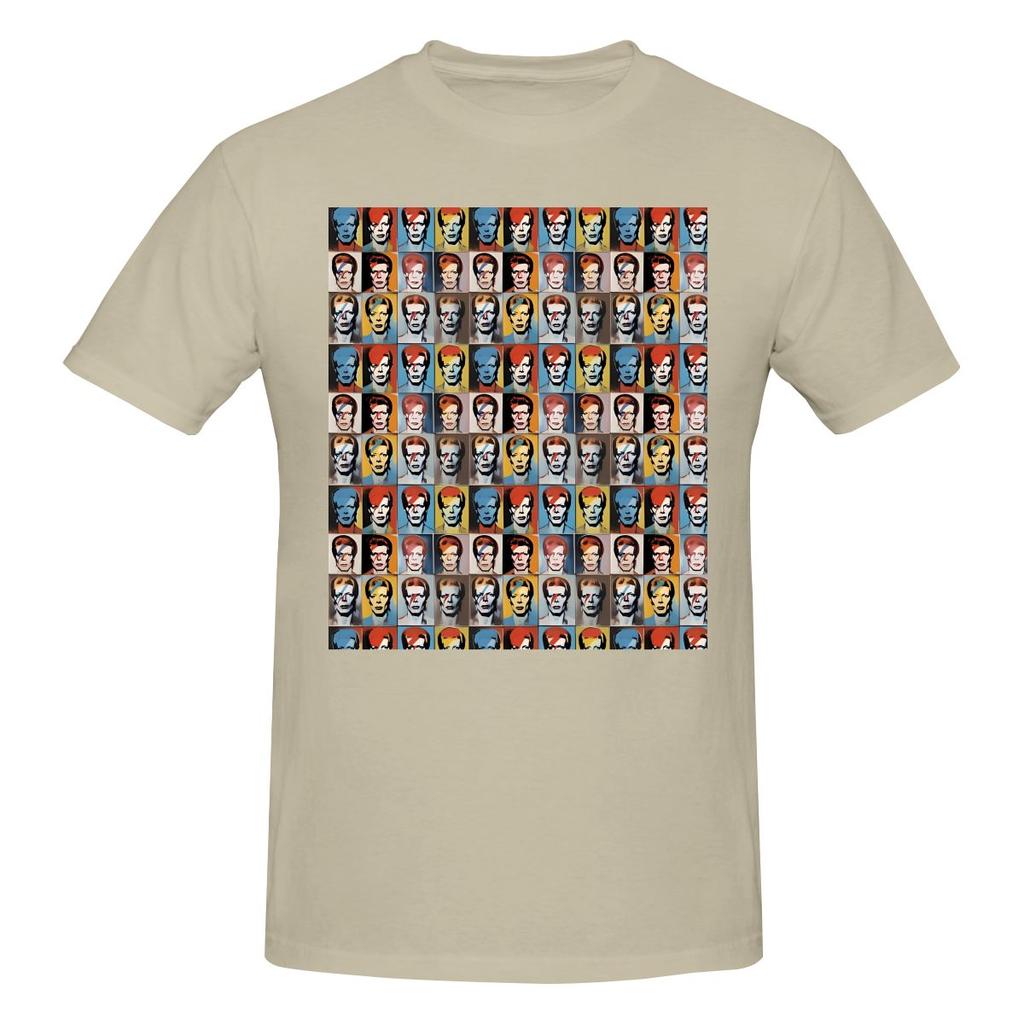 Funny Warhol Bowie Unisexs Printed Tshirt Unisex T Shirtsummer