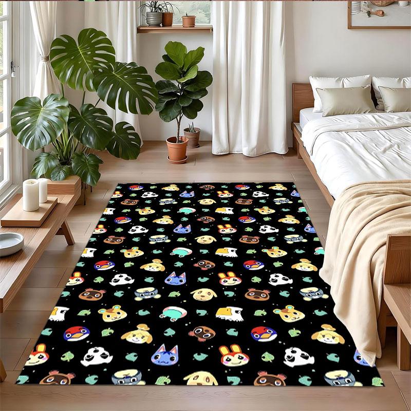 Crystal Velvet Rug Soft Non Slip Indoor Floor Mat Home DecorAnimal Crossing