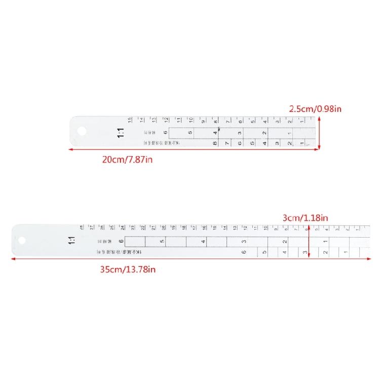 Car Paint Scale Varnish Curing Agent Scale Ruler Corrosion Resistant Thickening Paint Ruler Vehicle Paint Mixing Ruler