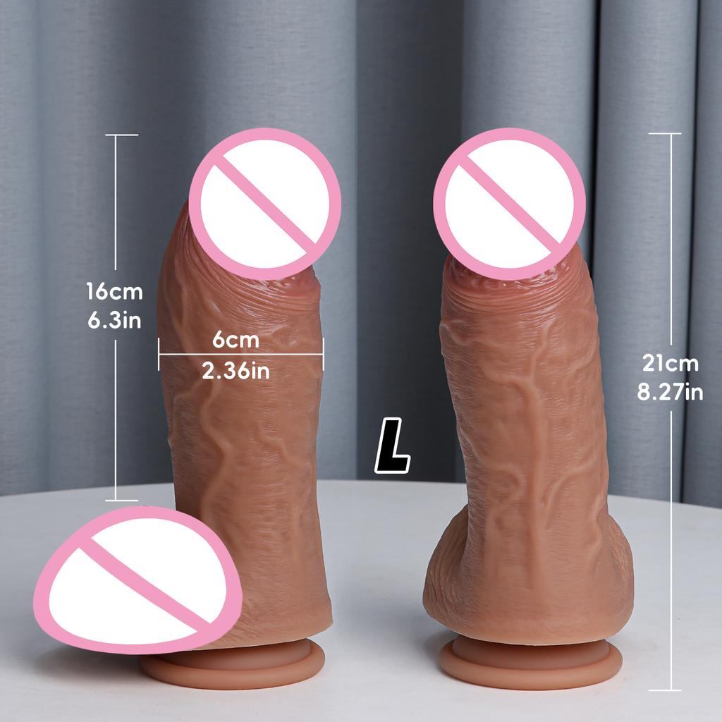 Realistic Flesh Skin Soft Thick Big Dildo Double Silicone Small Penis Woman Man Anal Sex Toy Suction Cup Dick Masturbators Cock