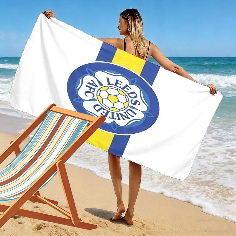 LUFC logo Beach Towel, Large Soft Quick Dry Towel for Beach Camping Swimming
