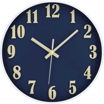 Qucover Wall Clock, Luminous, Silent, Non-Radio Controlled, Light-Up Clock, Stylish, Continuous Second Hand, Automatically Lights Up In Darkness,