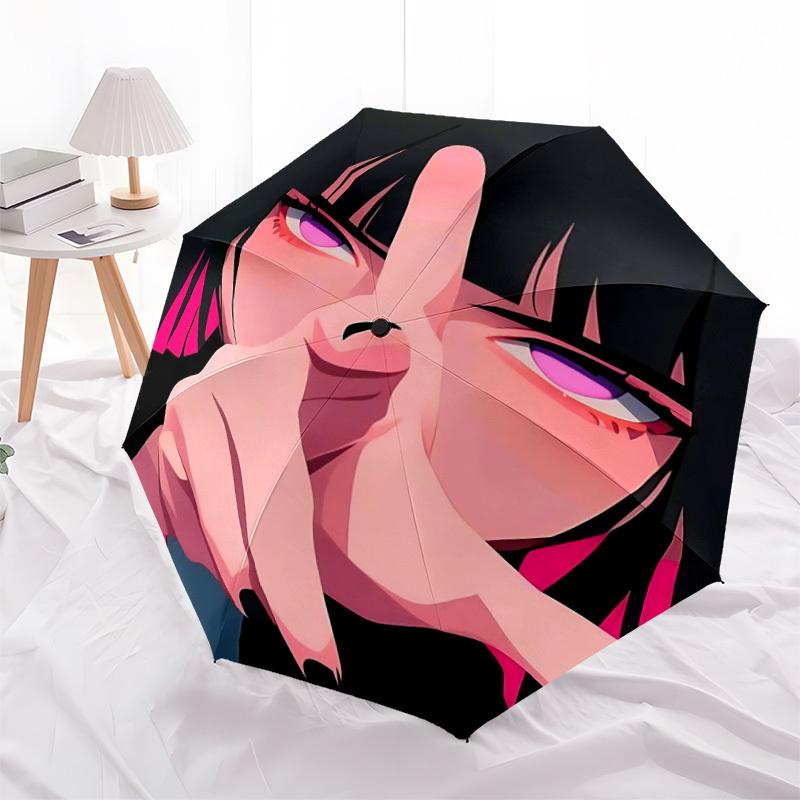 1pc Anime Character Automatic Open/Close Umbrella 8-Rib Strong Frame, Portable Travel Umbrella for Women & Men, 064