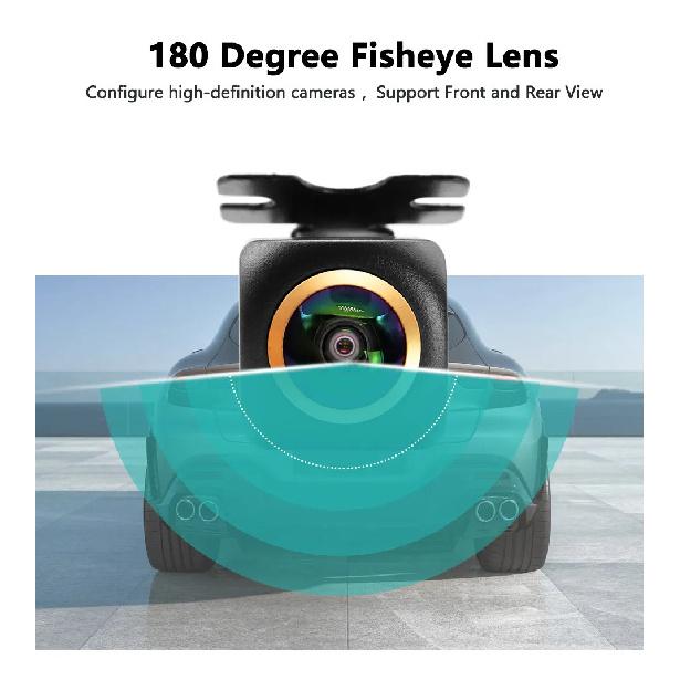 QMKJ AHD CVBS 1080P Full HD 180 Degree Wide Angle Reversing Image Camera Night Vision Golden Fisheye Len Car Rear View Camera