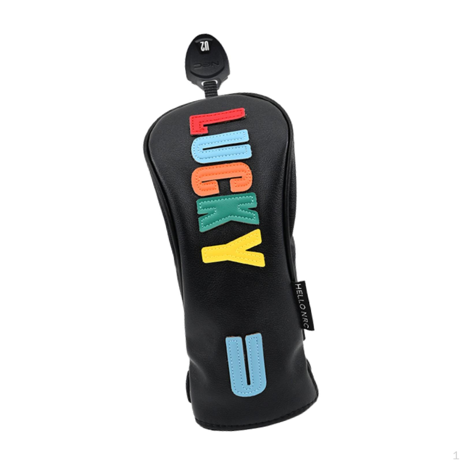 

Cute Heascorat Golf Wood Head Cover with Scratch-Resistant Black UT 24cmx10cm