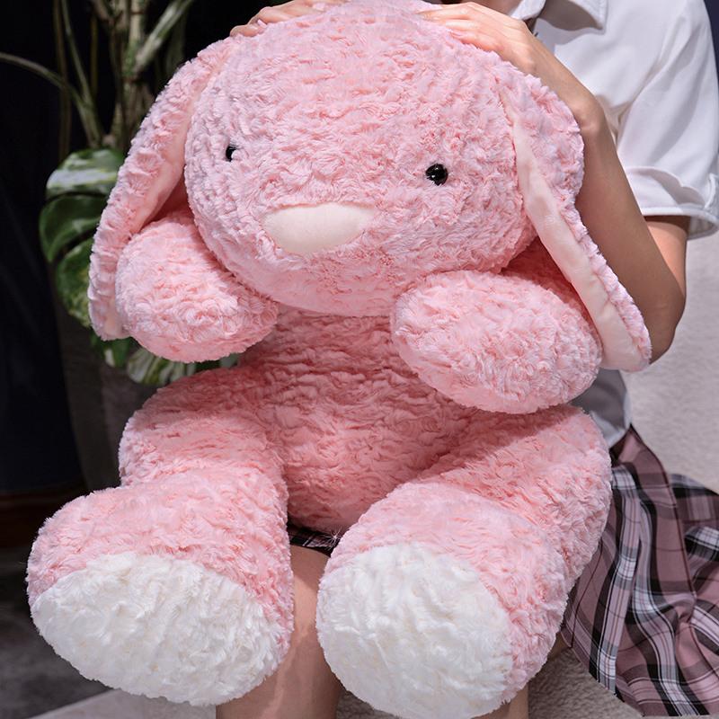 Cartoon Animal White Rabbit Plush Toy Soft and Comfortable Pink Rabbit Stuffed Doll Gifts For Girl