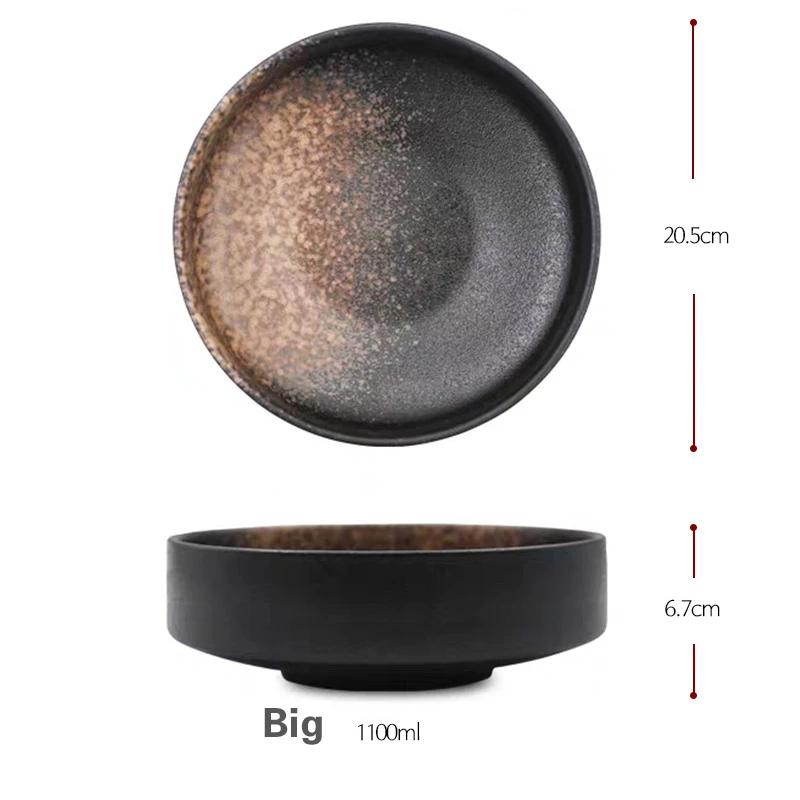 Japanese Creative Ceramic Bowl Salad Thick soup bowl Stewed soup Restaurant Fashion Dishes Deep Fruit bowl plate dishes