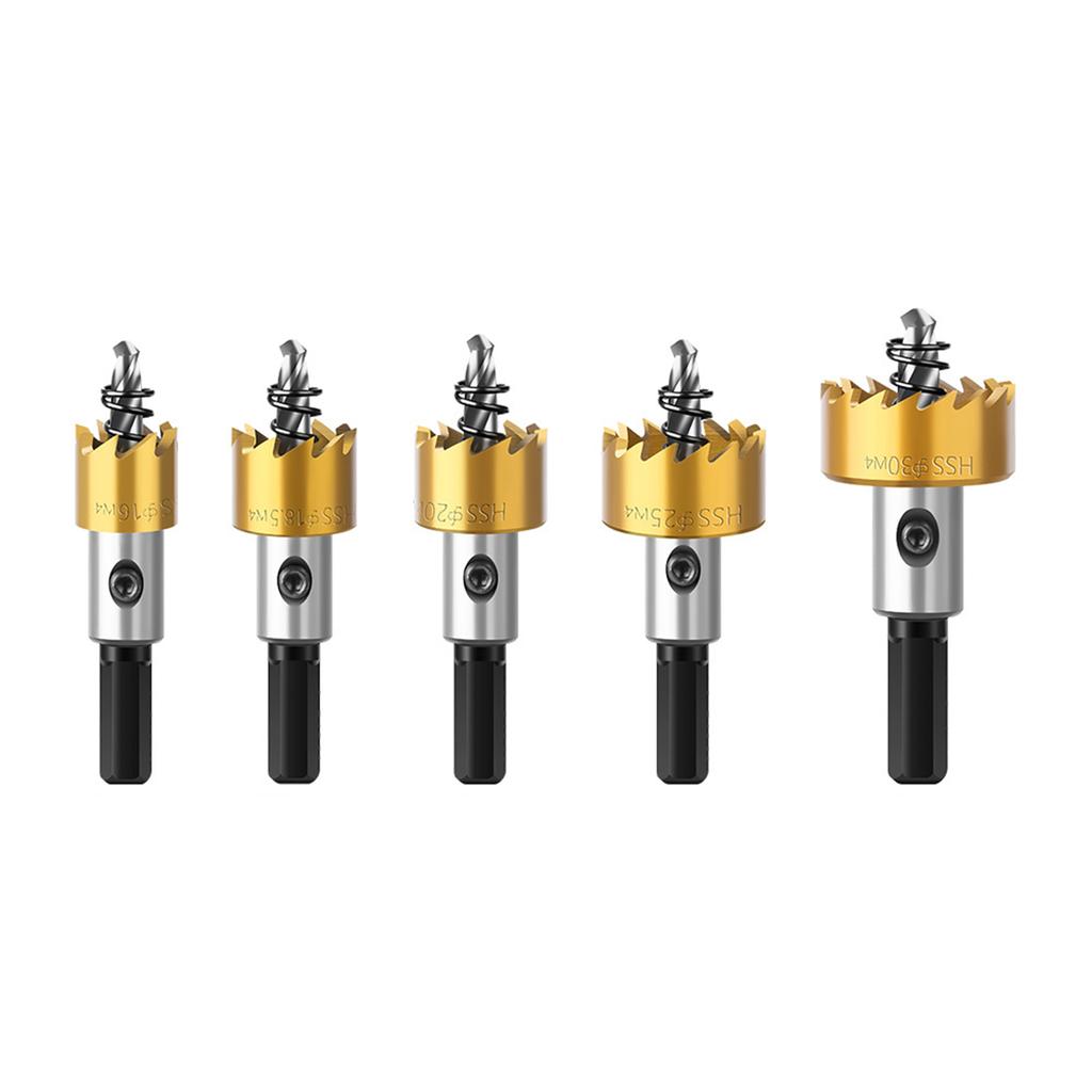 5Pcs Carbide Tip HSS Drill Bit Hole Opener High Speed Steel Hole Saw Cutter Drill Bits Stainless