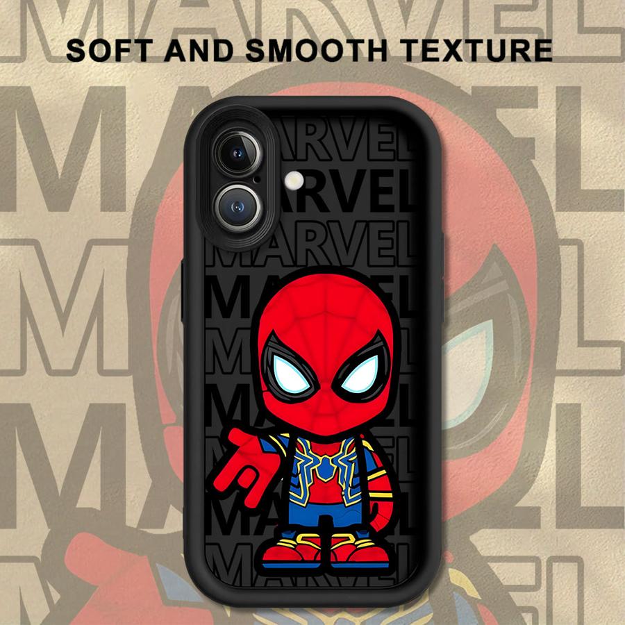 Hülle für iPhone 17 Air XR 15 16 14 Plus 13 12 11 Pro Max XS Max 16e Weiche Schale Marvel S Spider-Man Und Hulk