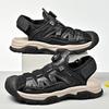 Fashion New Men Outdoor Genuine Leather Sandals High-quality Summer Non-slip Beach Sneakers Fashion Breathable Walking Soft Bottom Shoes
