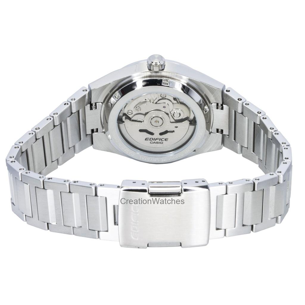 Casio Edifice Analog Paslanmaz Çelik Dövme Karbon Beyaz Kadran Otomatik EFK-100D-7A 100M Erkek Saati