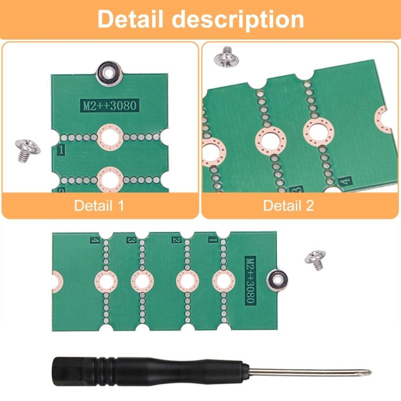 Extended Transfer Card 2230 2242 2260 to 2280 SSD Adapter Solid States Drive Extension Holder Bracket