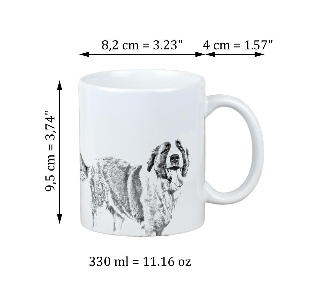 St. Bernard, Saint Bernard, Alpine Mastiff, Bernhardiner - cup with a dog, cute cup with graphics, a gift with your photo from the Art-Dog brand