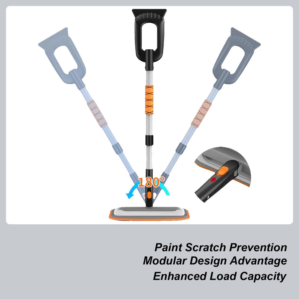 Skrobaczka do szyb aluminiowa, teleskopowa, akcesoria samochodowe, skrobaczka do przedniej szyby samochodu, do okien, ciężarówek, SUV-ów, dachu pojazdu, zimowe czyszczenie