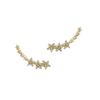 Shiny Zircon Star Flower Climbing Earrings for Women Exquisite Sliver Color Crystal Statement Earrings Jewelry Gifts Gothic