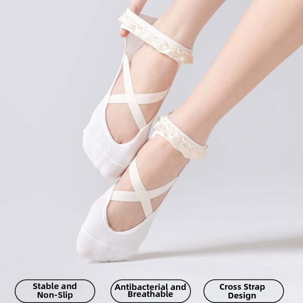 Cross Strap Bias-cut ankle socks Non Slip Grip Socks New Pilates Socks Pilates Training