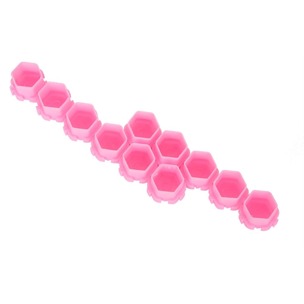 200Pcs Tattoo Ink Cups Honeycomb Shape Pigment Holder Cups Permanent Makeup Supplies Pink