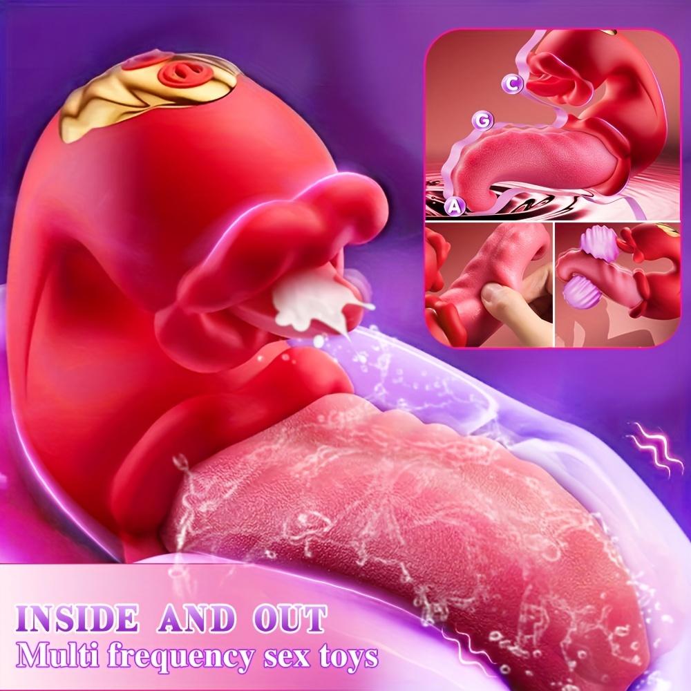 Women's Vibrator Adult Sex Toy -10 Tongue Thrusting Vibrators with Licking and Swinging Modes, Sucking Clitoral G-spot Stimulator