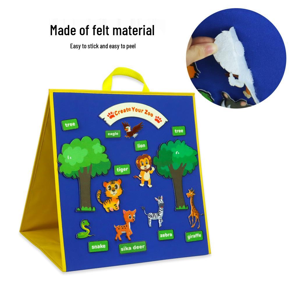 

Double-Sided Felt Learning and Teaching Board with Picture Book