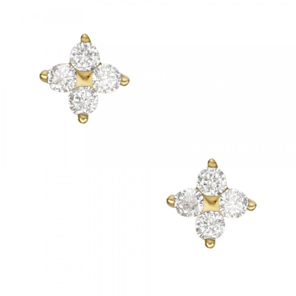 

Женские серьги-гвоздики Fossil золотого тона из нержавеющей стали