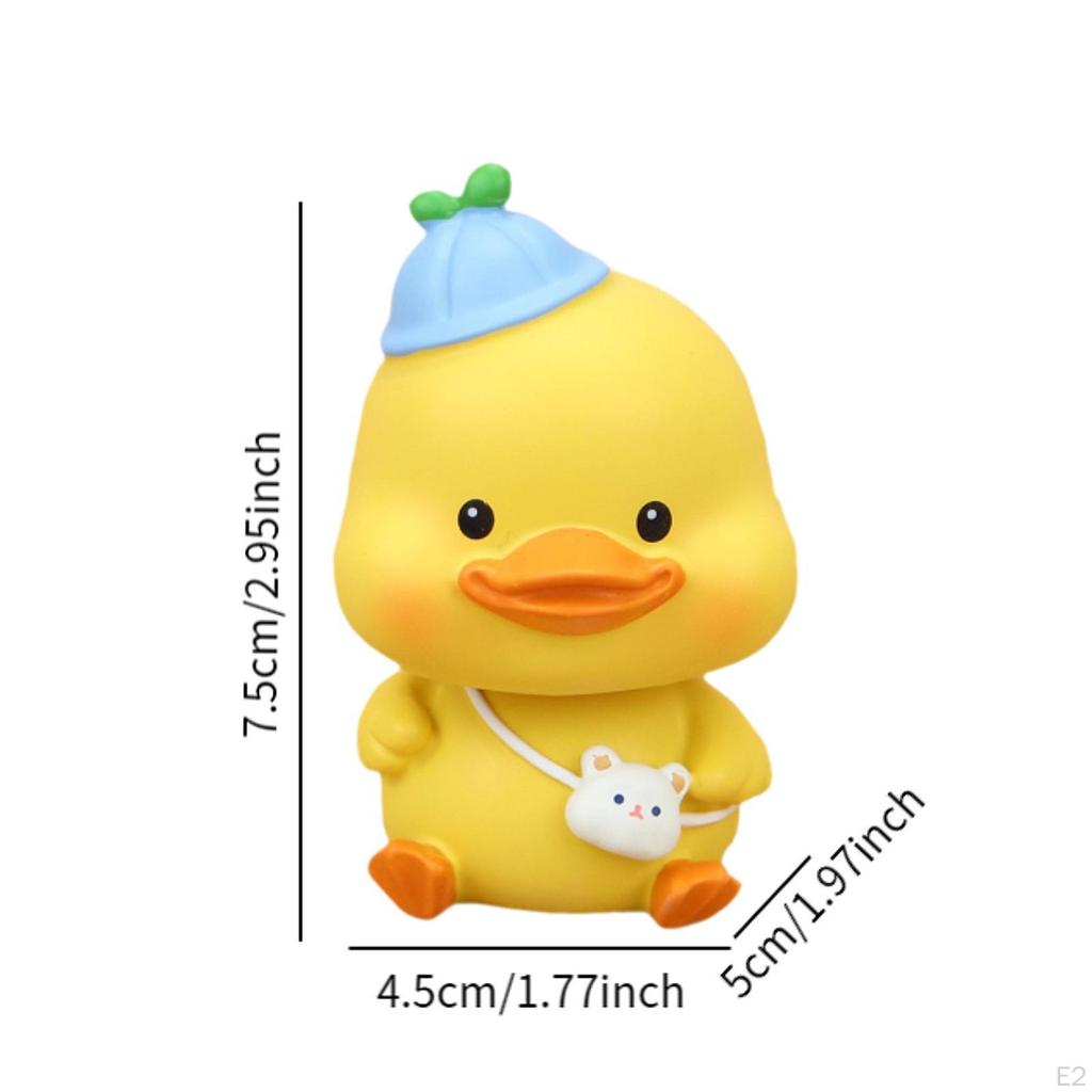 Shaking Head Car Decoration Crafts Duck Statue for Home Bedroom Office