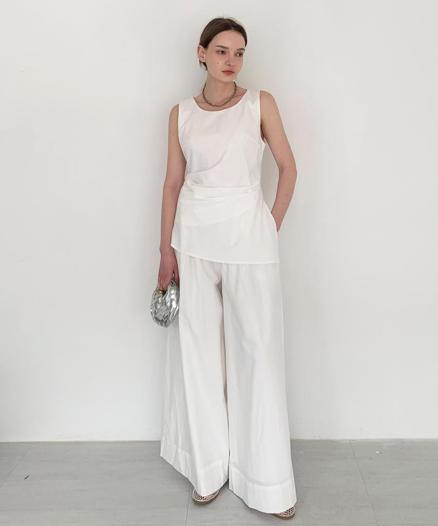Baseukala Cotton Banding Wide Pants (3Colors)