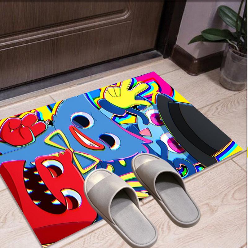 Huggy Wuggy Pattern Rug, Indoor/Outdoor Mat, for Picnic, Gameroom, Bedroom, Office, Living Room, Home Decor Carpet, Birthday Gift