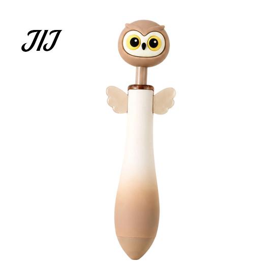 No Cap Push Pens Cute Animal Ballpoint Pen, 0.7mm Smooth Writing Retractable Gel for Students Pens, Owl/Chick/Penguin/Honeybee Pen School Office