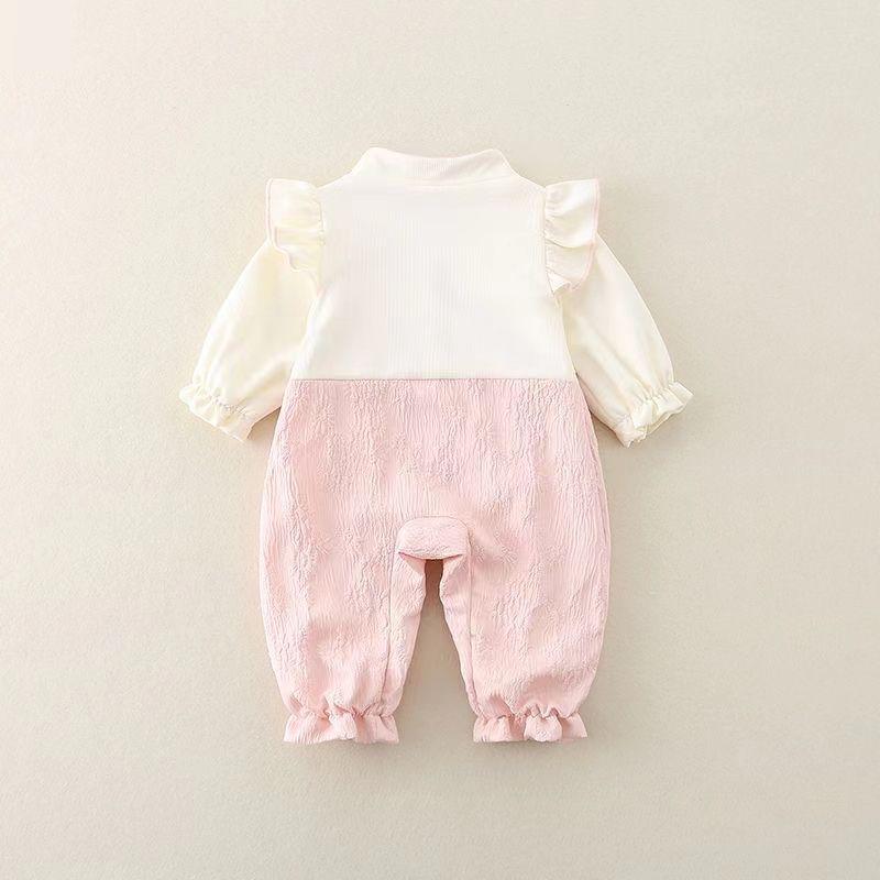Autumn-Spring National Style Baby Romper for Girls - 1-Year-Old Outfit