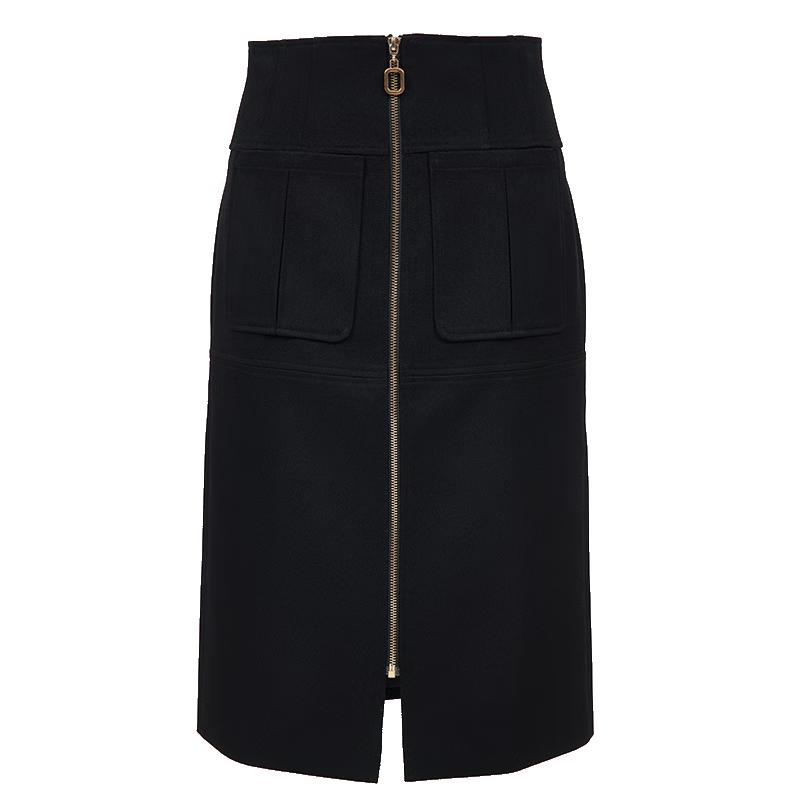 VEROMODA High-Waist Straight Skirt with Zipper & Pockets